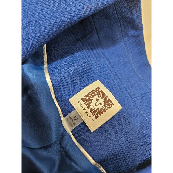 NWT Anne Klein Women's Vest Small Royal Blue Lined Dress Suit Jacket Size 12 - Picture 2 of 12